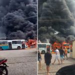 incendio-destroi-onibus-estacionados-em-garagem-de-empresa-em-arapiraca