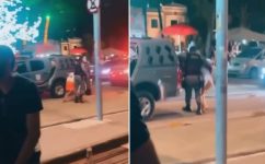 casal-de-mg-sai-algemado-de-bar-apos-arrumar-briga-e-xingar-policiais-em-maceio;-video